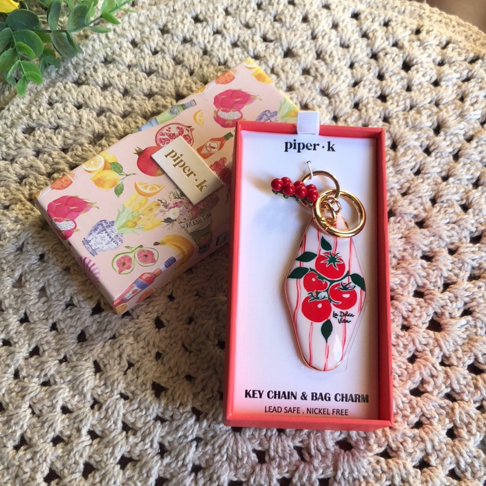 Piper K TOMATO Key Chain & Bag Charm - Picture 5 of 5
